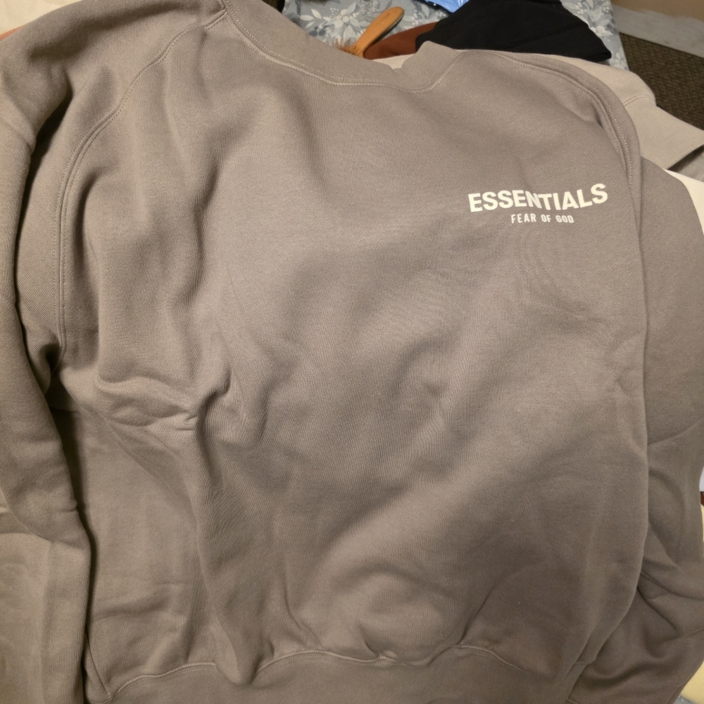 Essentials Men's Crewneck Sweater in Gray